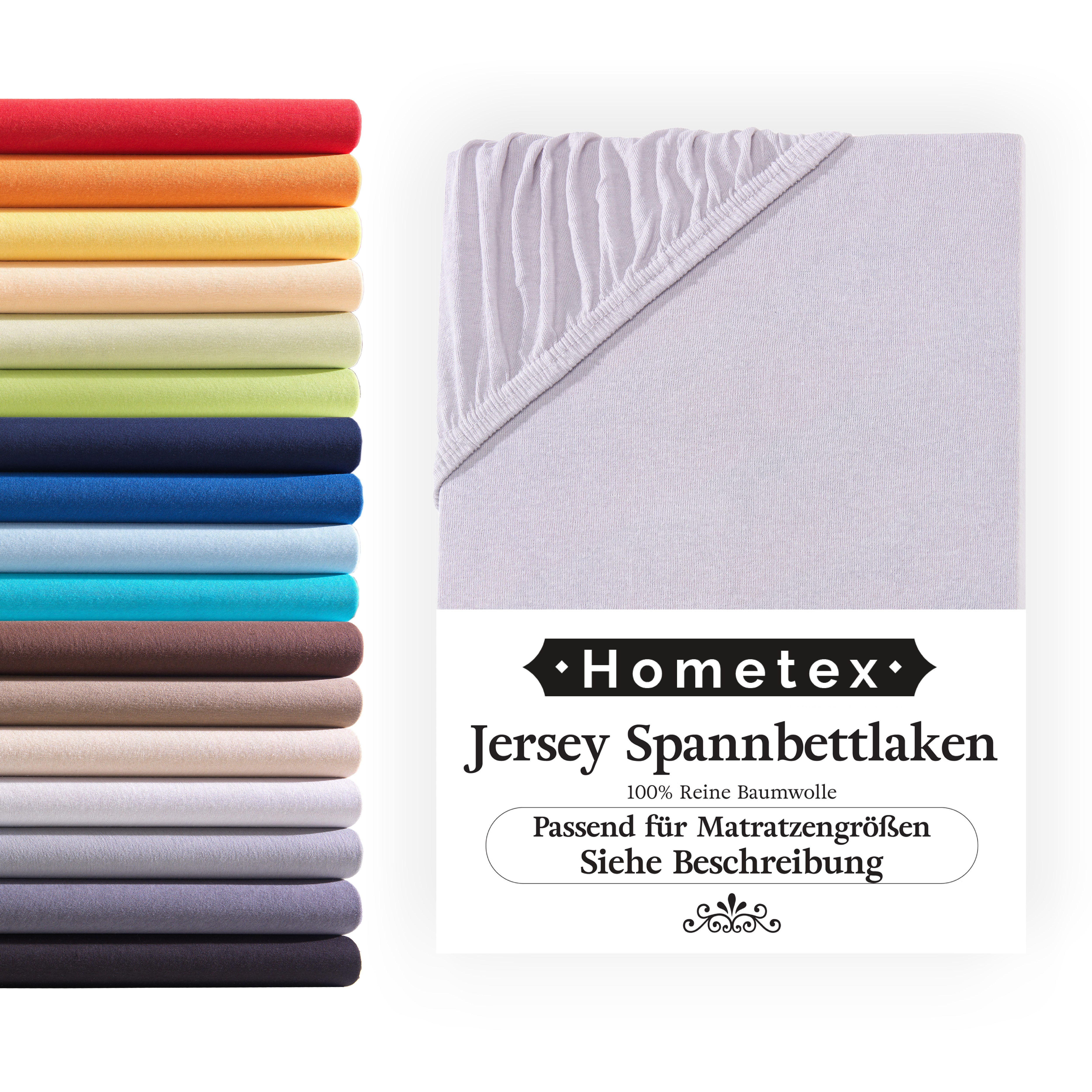 Hometex Premium Textiles Spannbettlaken Jersey-Bettlaken aus 100% Baumwolle günstig online kaufen