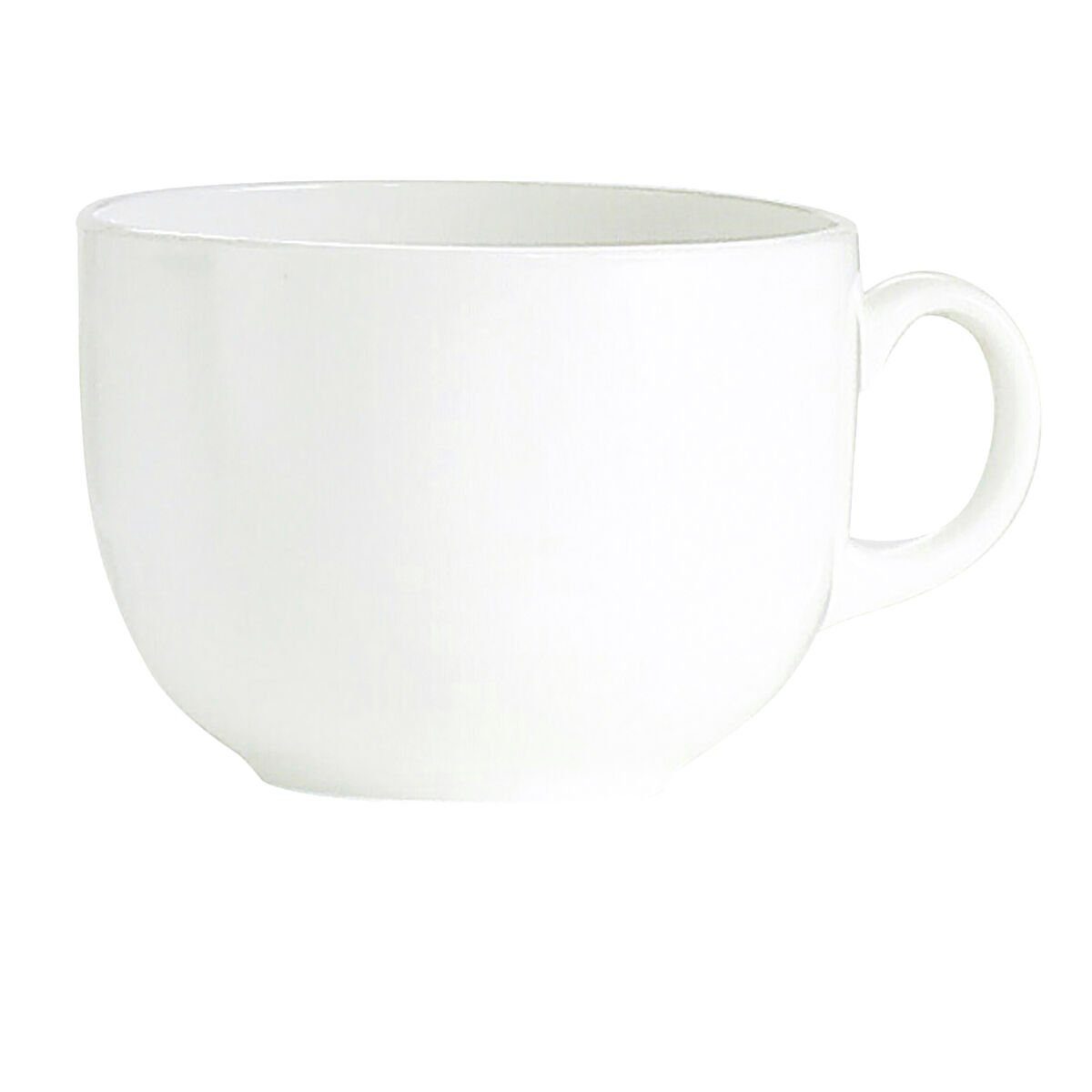 Blanc Kaffeetasse 720 Glas Stück XL, Becher 6 Luminarc Teetasse groß Weiß ml Glas Luminarc