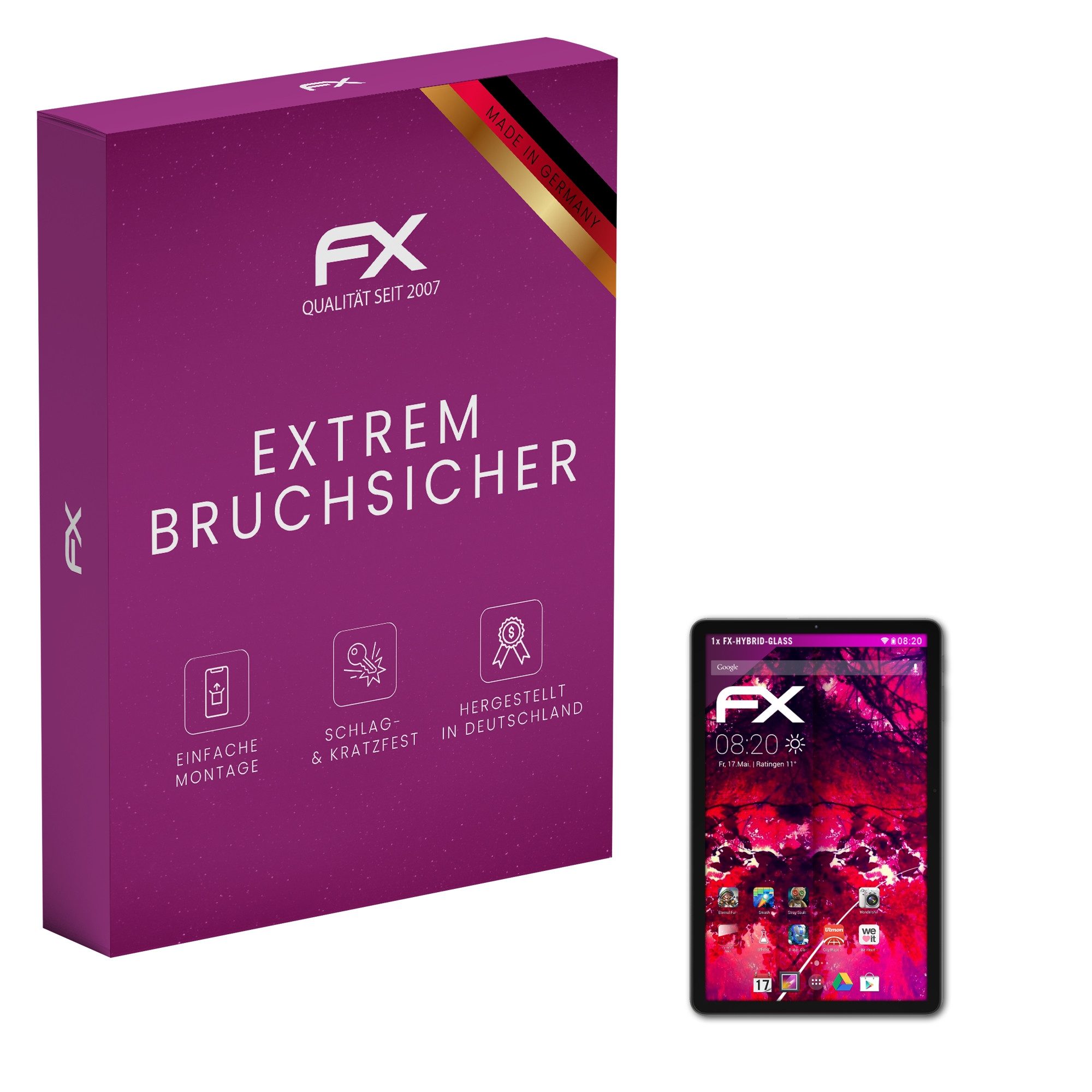 atFoliX Schutzfolie Panzerglasfolie für Wishtel IRA T1026, Ultradünn und superhart