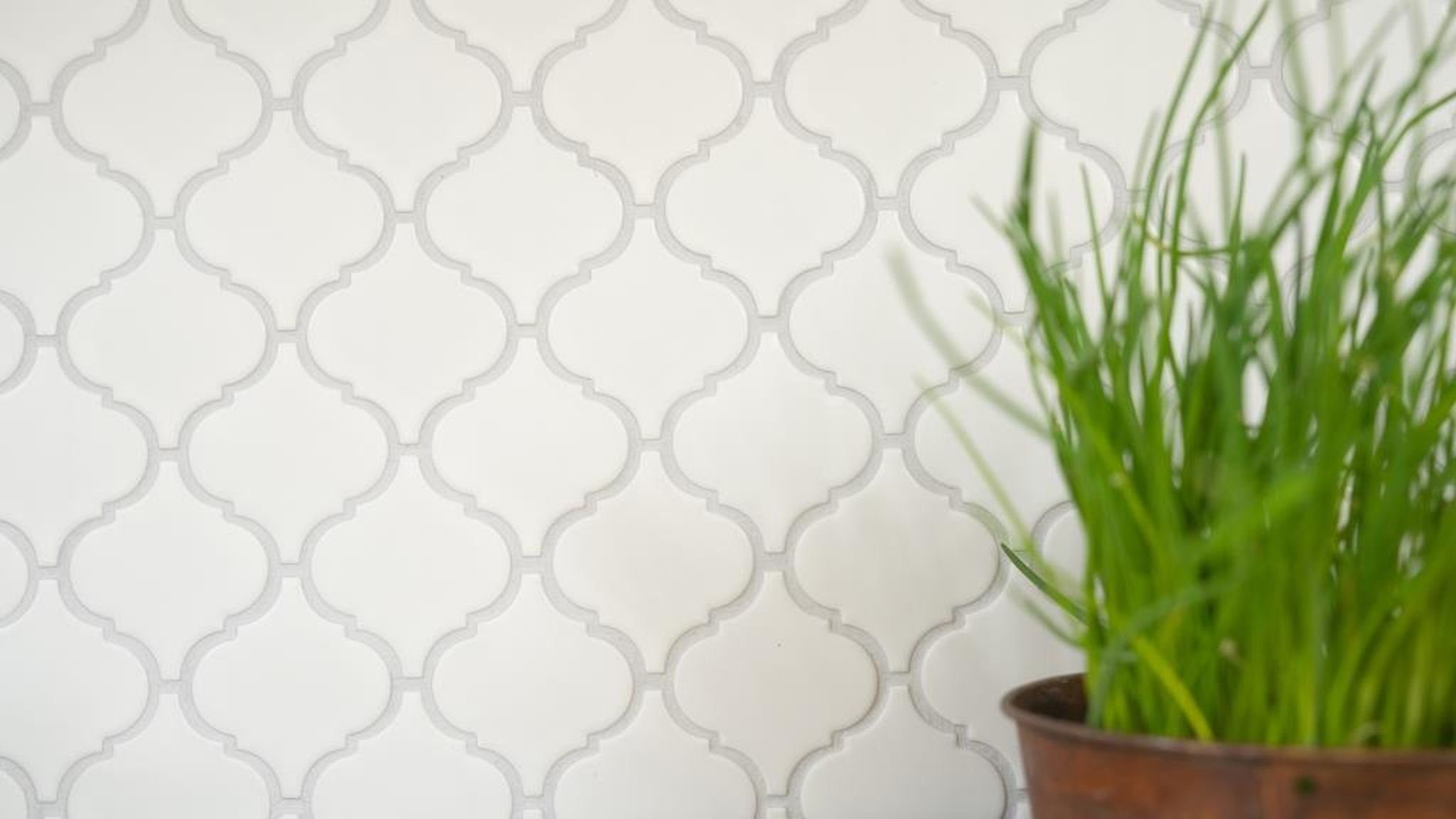 Mosani Mosaikfliesen Florentiner Retro Vintage Mosaik Keramik weiß matt Küche Bad