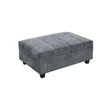 Lomadox Ecksofa LEICESTER-09, anthrazit 248x87x176 cm