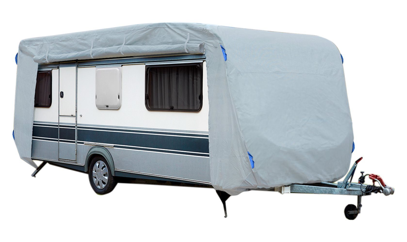 Green Yard Wohnwagenschutzhülle Wohnwagenschutzhülle Wohnwagen Abdeckplane CaravanCover M 550x250x220 (1 Stück, Inkl. Tragetasche), UV-beständig, schimmelresistent und reißfest