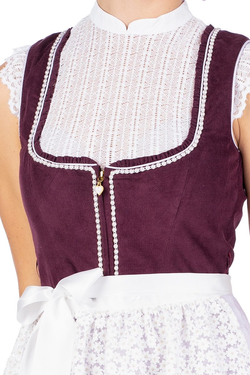Alpenfee Tracht Dirndl Cord Dirndl 2tlg. - ELINA - malve