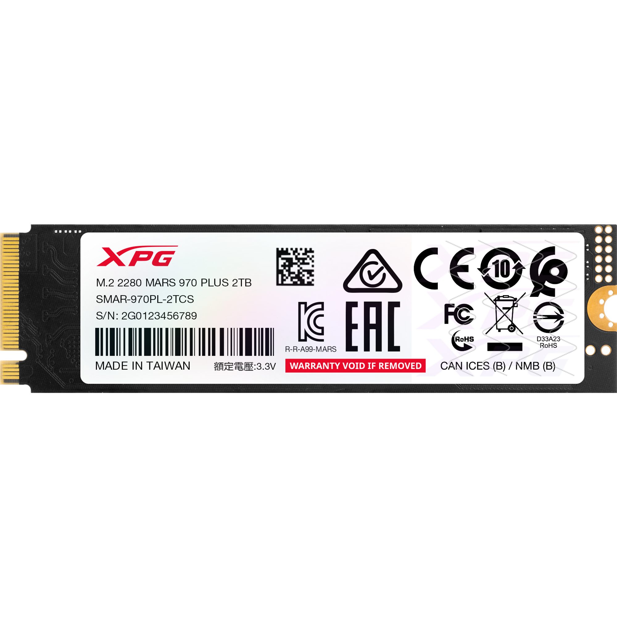 ADATA ADATA MARS 970 PLUS 2.0 TB, SSD, (PCIe Gen5 x4, NVMe, M.2 2280) externe SSD (2.000 GB) Steckkarte"