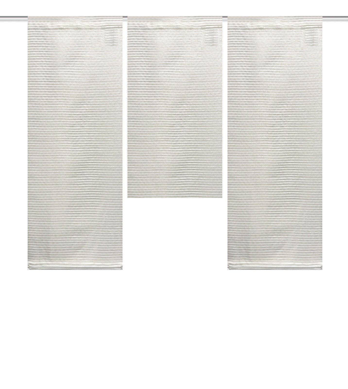 Clever-Kauf-24 Scheibengardine Mini Flächenvorhang 055987-1001, Stangendurchzug, halbtransparent, inkl. Beschwerungsstäbe