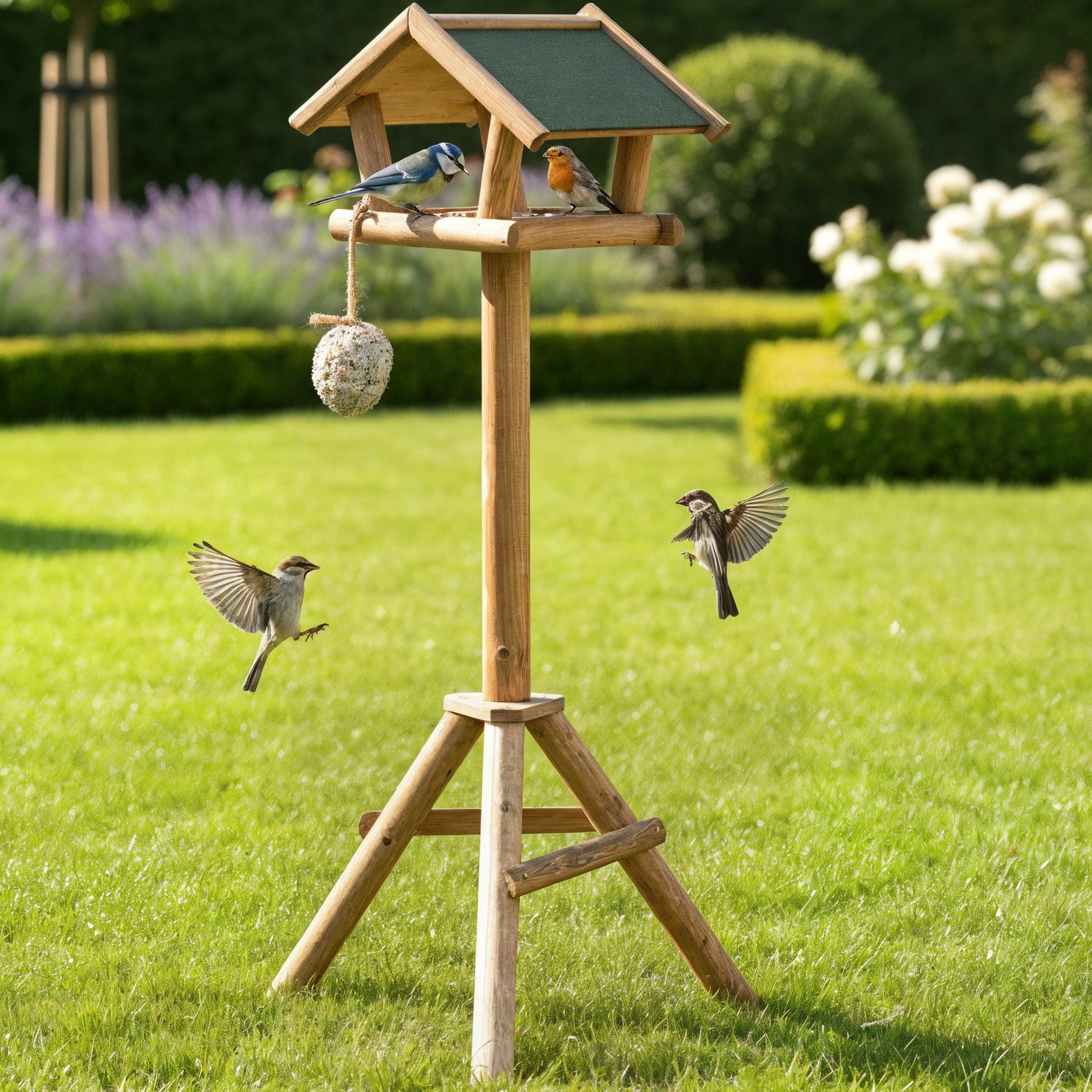 Zooprinz Vogelhaus XXL mit Ständer Wetterfest, Massiver Holzständer, Futter günstig online kaufen