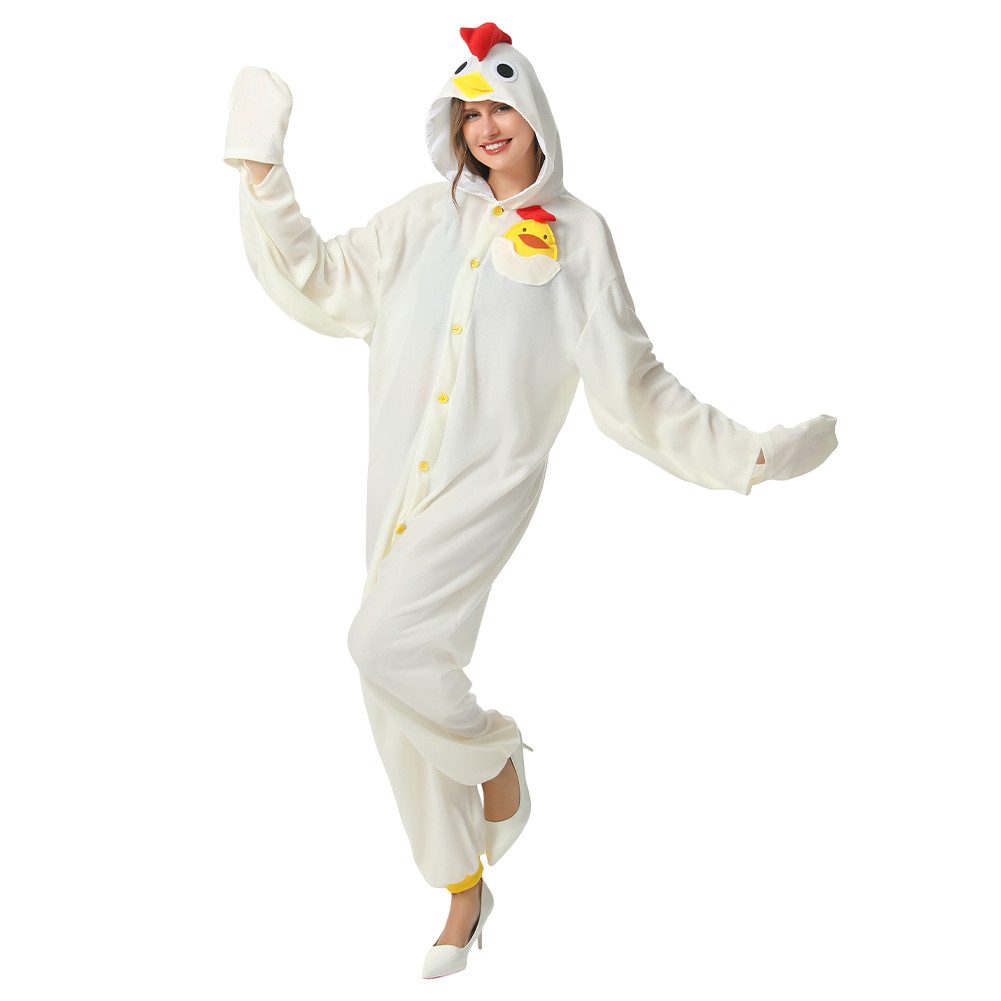 MIESEPETER Kostüm Huhn Jumpsuit Unisex Kostüm MIESEPETER®, Jumpsuit-Kostüm
