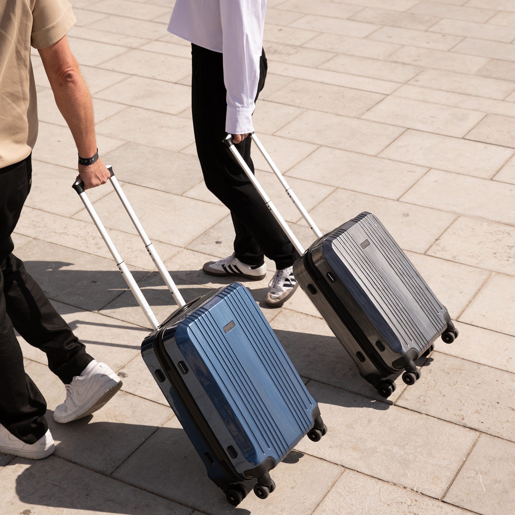 FERGÉ Kofferset Hartschale 3 teilig Koffer Set CANNES TSA-Schloß Dunkelblau, 4 Rollen Rollen, (3 tlg), Trolley 3er Koffer Set, Premium Reisekoffer 4 Doppelrollen TSA-Schloss