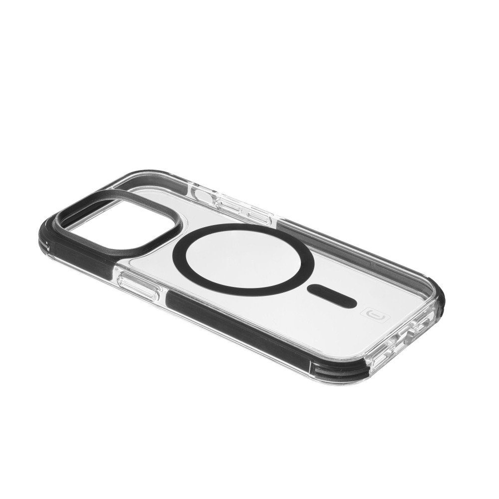 Handyhülle Strong Guard MagSafe Case Mag für Apple iPhone 15 Transparent/Schwarz