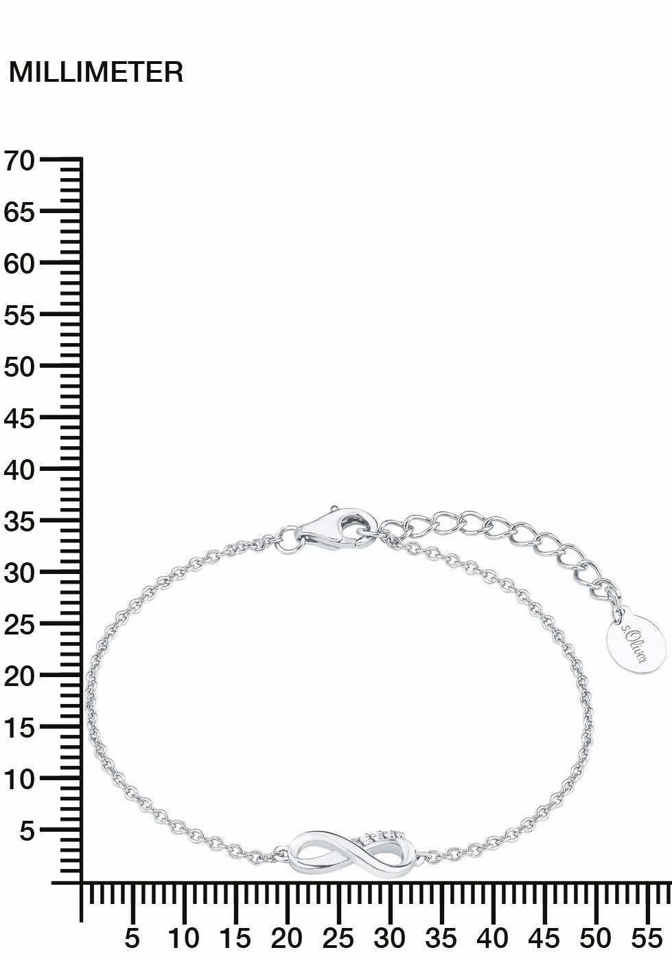 s.Oliver Silberarmband Infinity/Unendlichkeit, mit Zirkonia (synth)