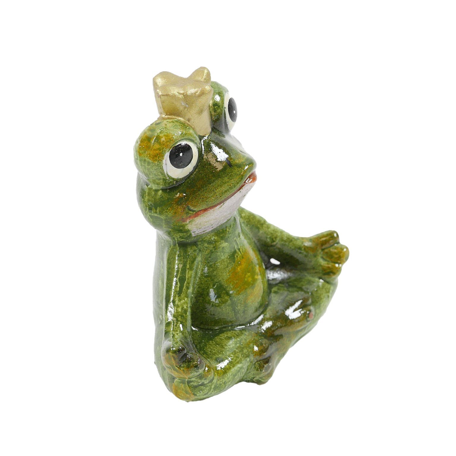 B&S Dekofigur Frosch grün Keramik 8,3x4,5x9,1 cm günstig online kaufen