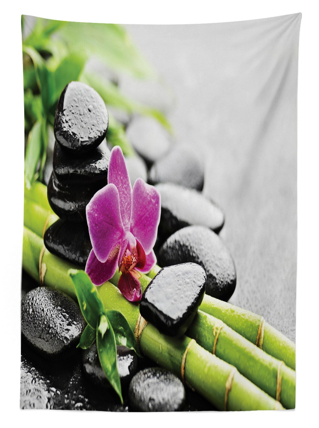 Außen Farben, Für Tischdecke Sticks Farbfest Rock Bereich Bamboo geeignet Basalt Abakuhaus den Waschbar Motiv Klare