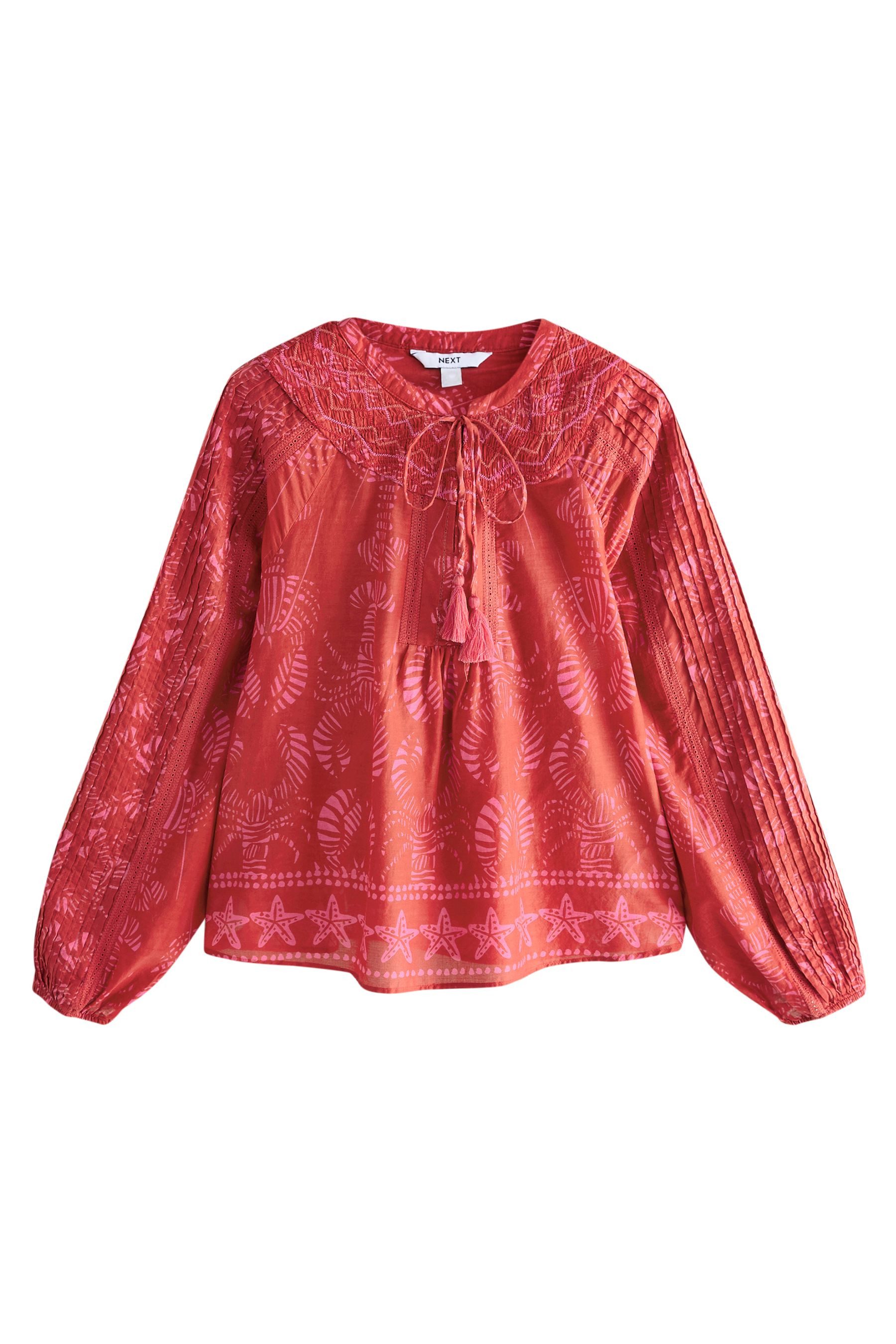 Langarmbluse Langärmelige Bluse mit Biesen und Stehkragen
