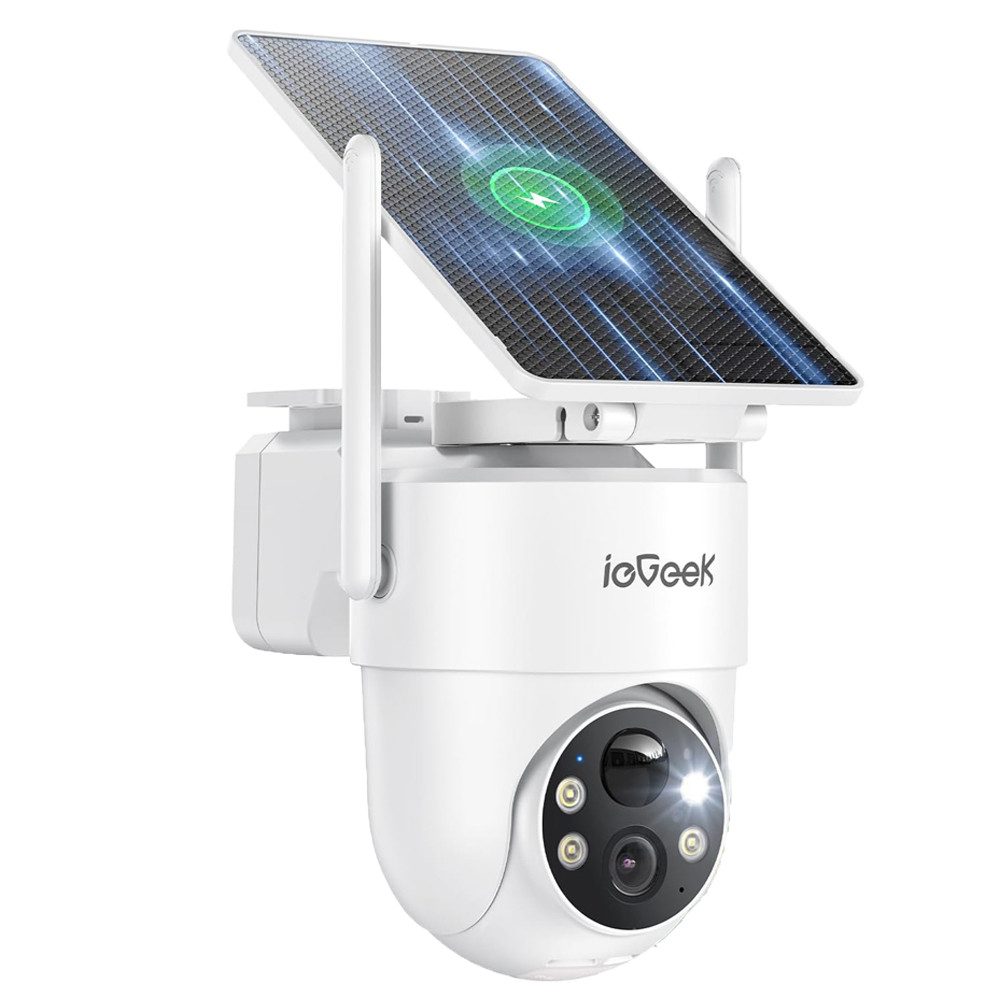 TWUFY IP-Überwachungskamera 2K 3MP Überwachungskamera Aussen Solar Akku Kamera Überwachung (Aussen, Outdoor, Außen, Außenbereich, 360° PTZ Kabellos 2,4G WLAN & Bluetooth Kamera Outdoor Solar Kamera, 1-tlg., Farb-Nachtsicht PIR Bewegungsmelder Lange Zeit Standby, Zwei-Wege-Audio 4x Digitalzoom Type C Außenkamera)