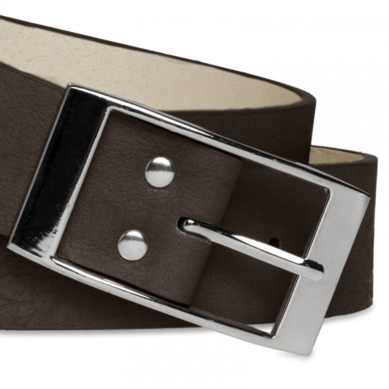Caspar Synthetikgürtel GU261 eleganter Damen Gürtel mit schlichter Metallsc günstig online kaufen