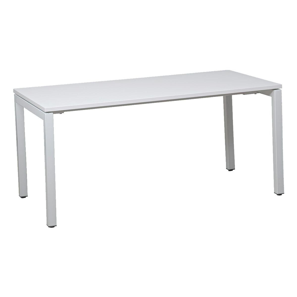 GUERKAN Schreibtisch, ABS-Kanten, 4-Fuß, belastbar bis 100 kg weiß/weiß | weiß