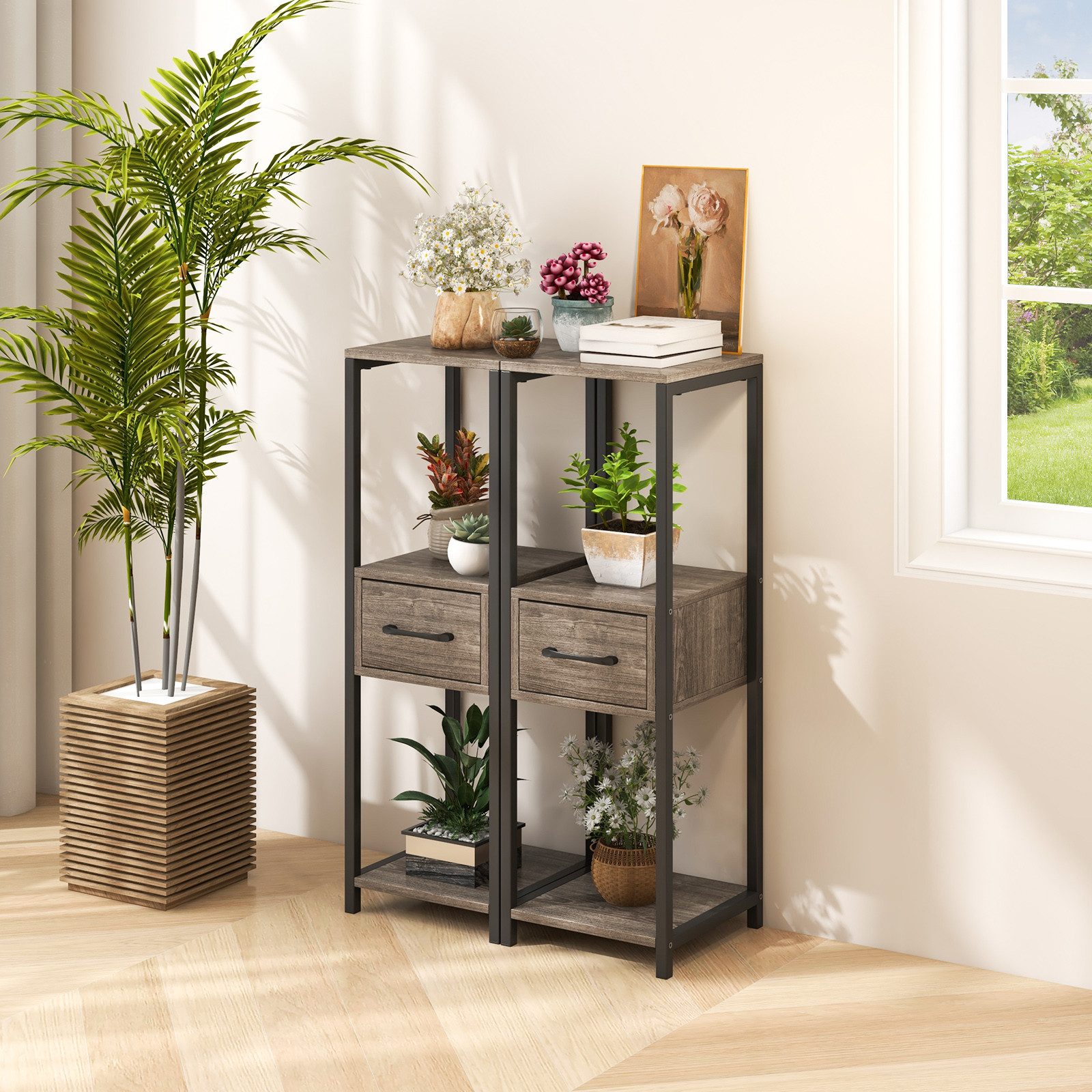 COSTWAY Blumenständer (2 St), 3 Etagen günstig online kaufen