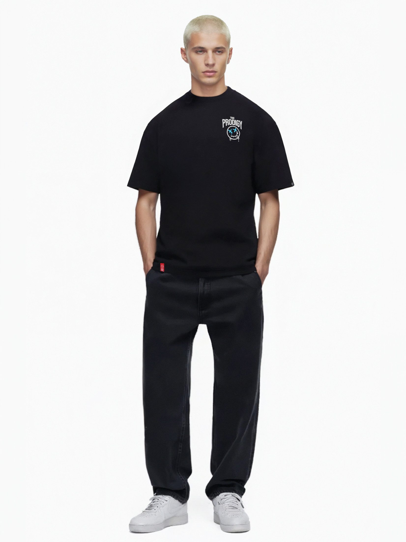 trueprodigy Oversize-Shirt Kenji Logoprint Rundhals dicker Stoff – Bild 4 von 4