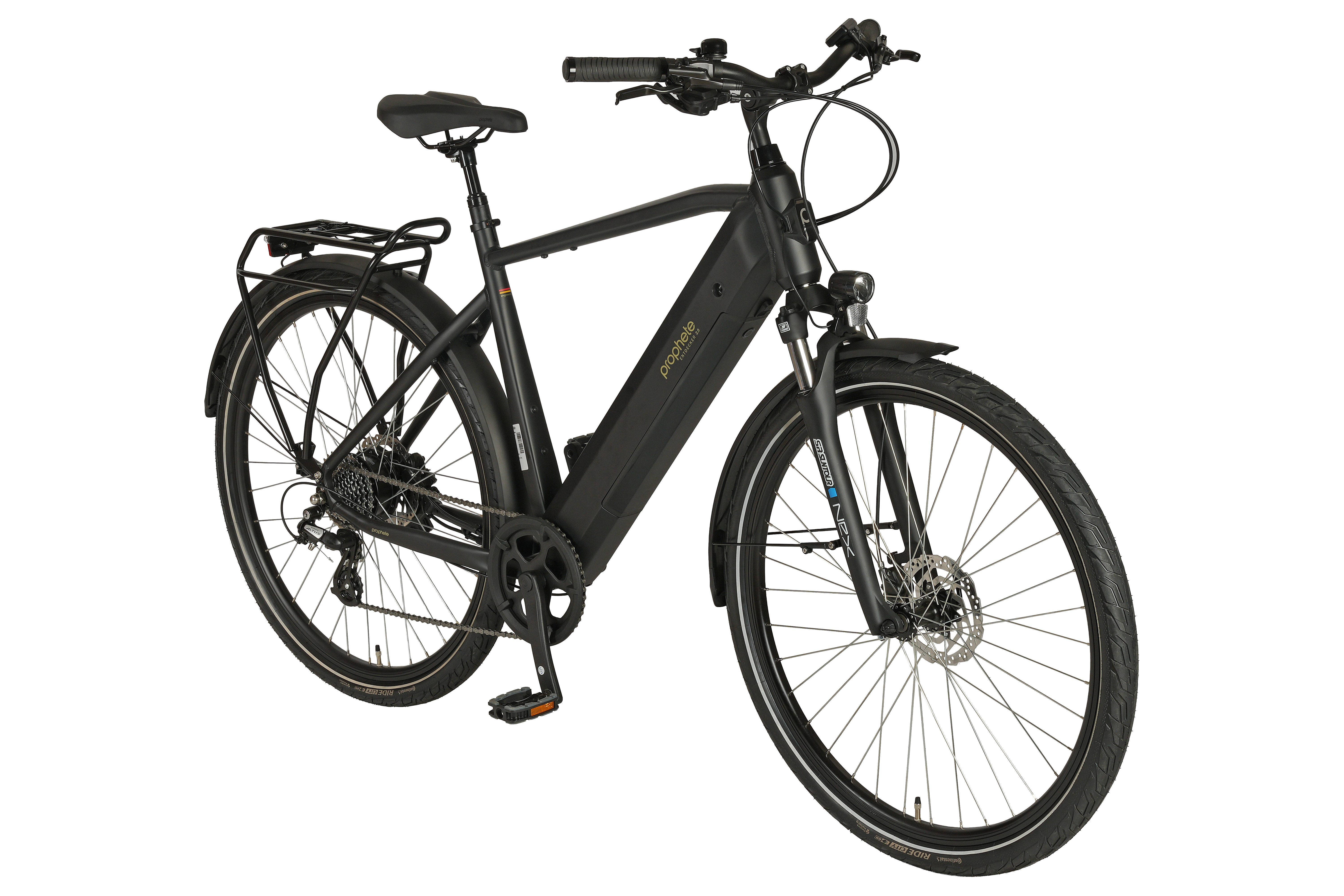 Prophete E-Bike Trekkingrad Entdecker 2.0, 8 Gang Shimano Altus Schaltwerk, Kettenschaltung, Heckmotor, 360 Wh