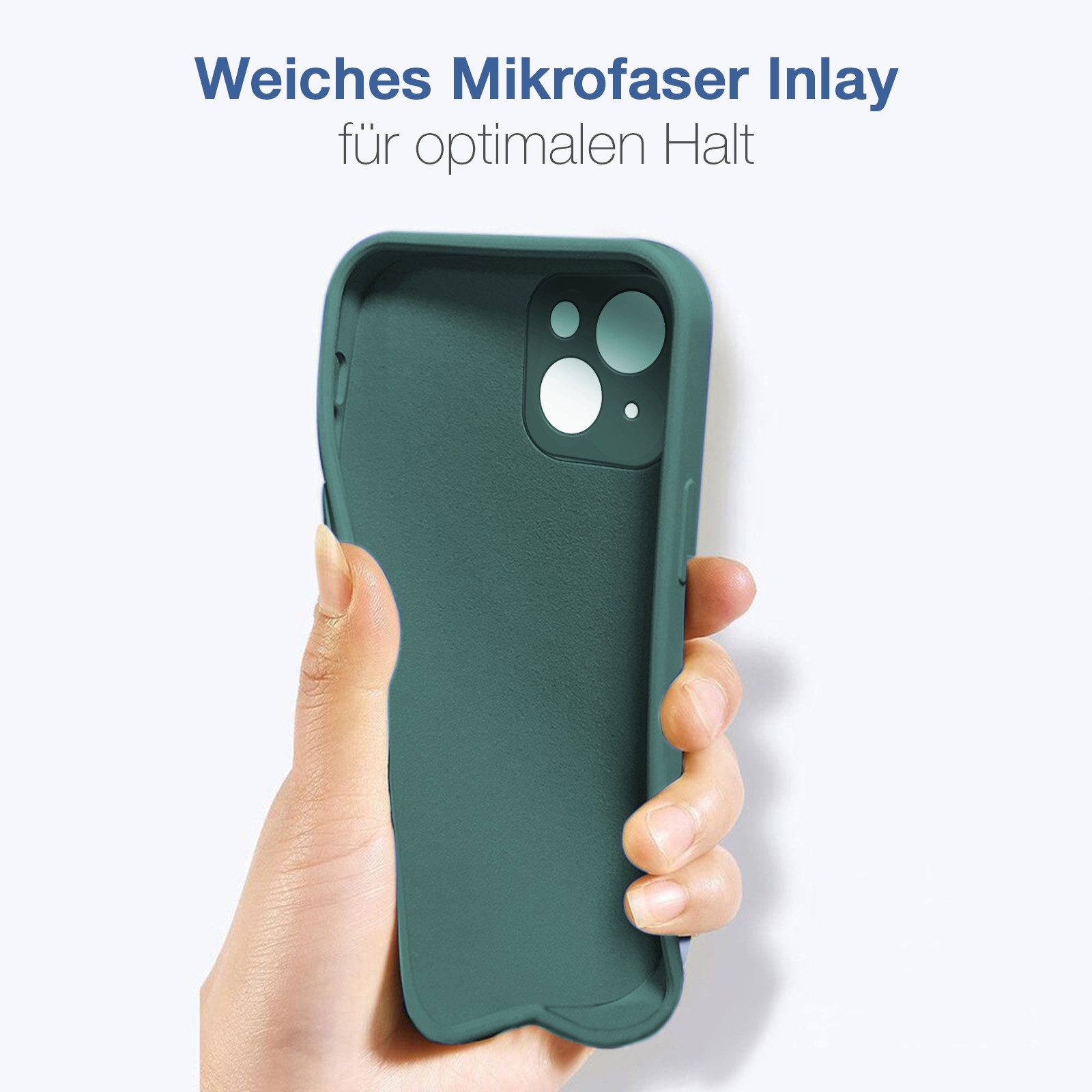 Tec-Expert Handyhülle SoftGrip Cover Hülle für Apple iPhone 13, Handy Case Bumper integrierter Kameraschutz flexibel