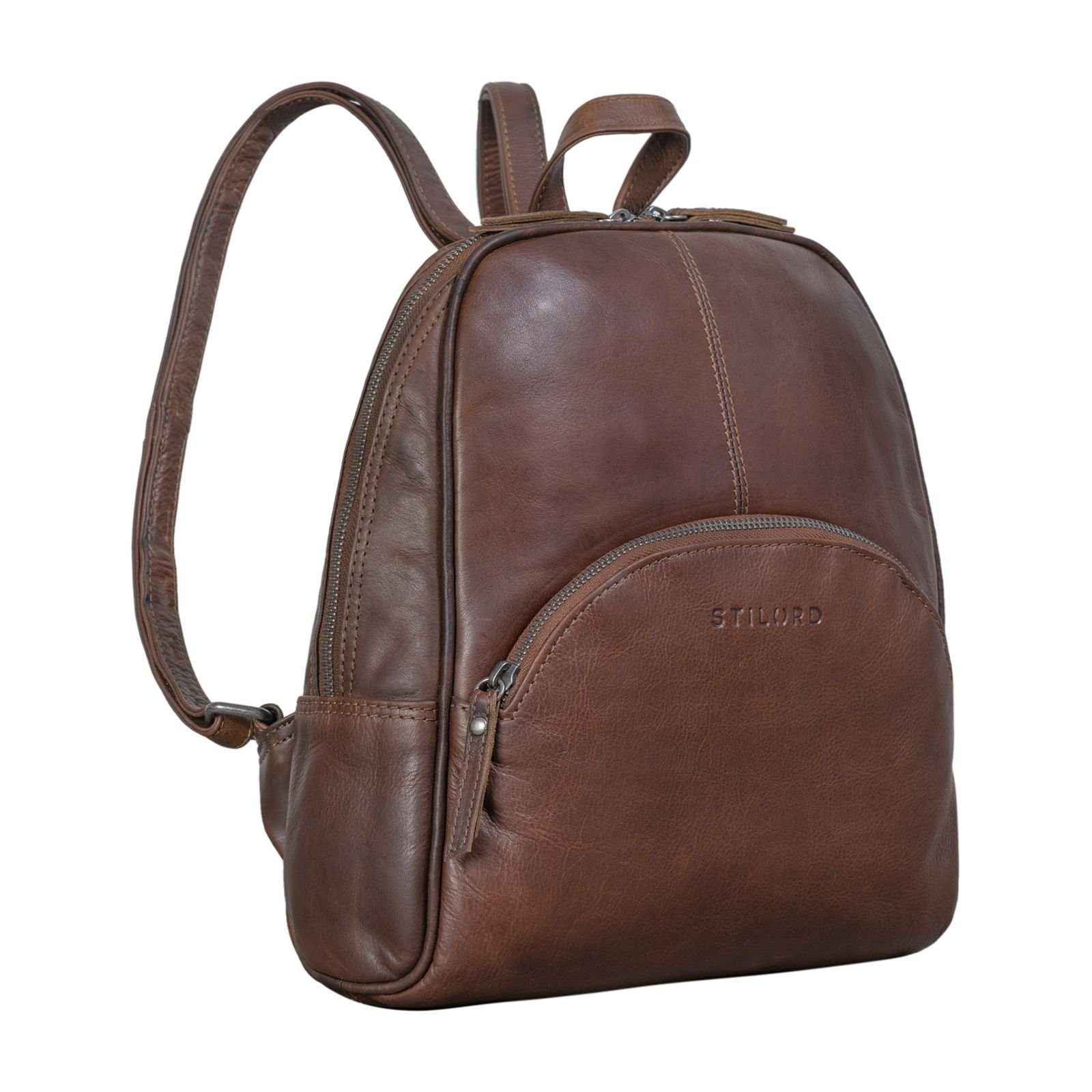 Cityrucksack "Margot" Daypack Damen Leder Klein Vintage Rucksack Rucksackhandtasche