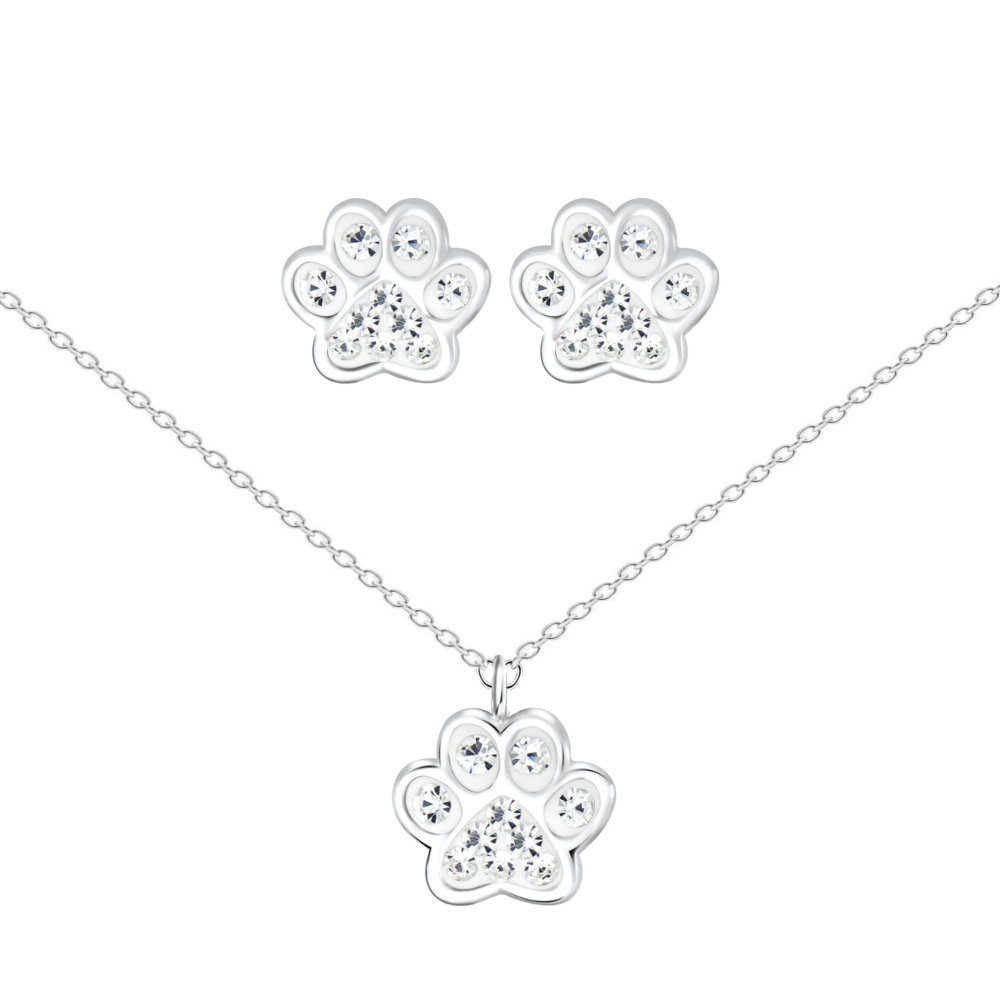 ALEXANDER YORK Schmuckset Schmuckset, 925 Sterling Silber, PFOTE weiß, 4-tlg.