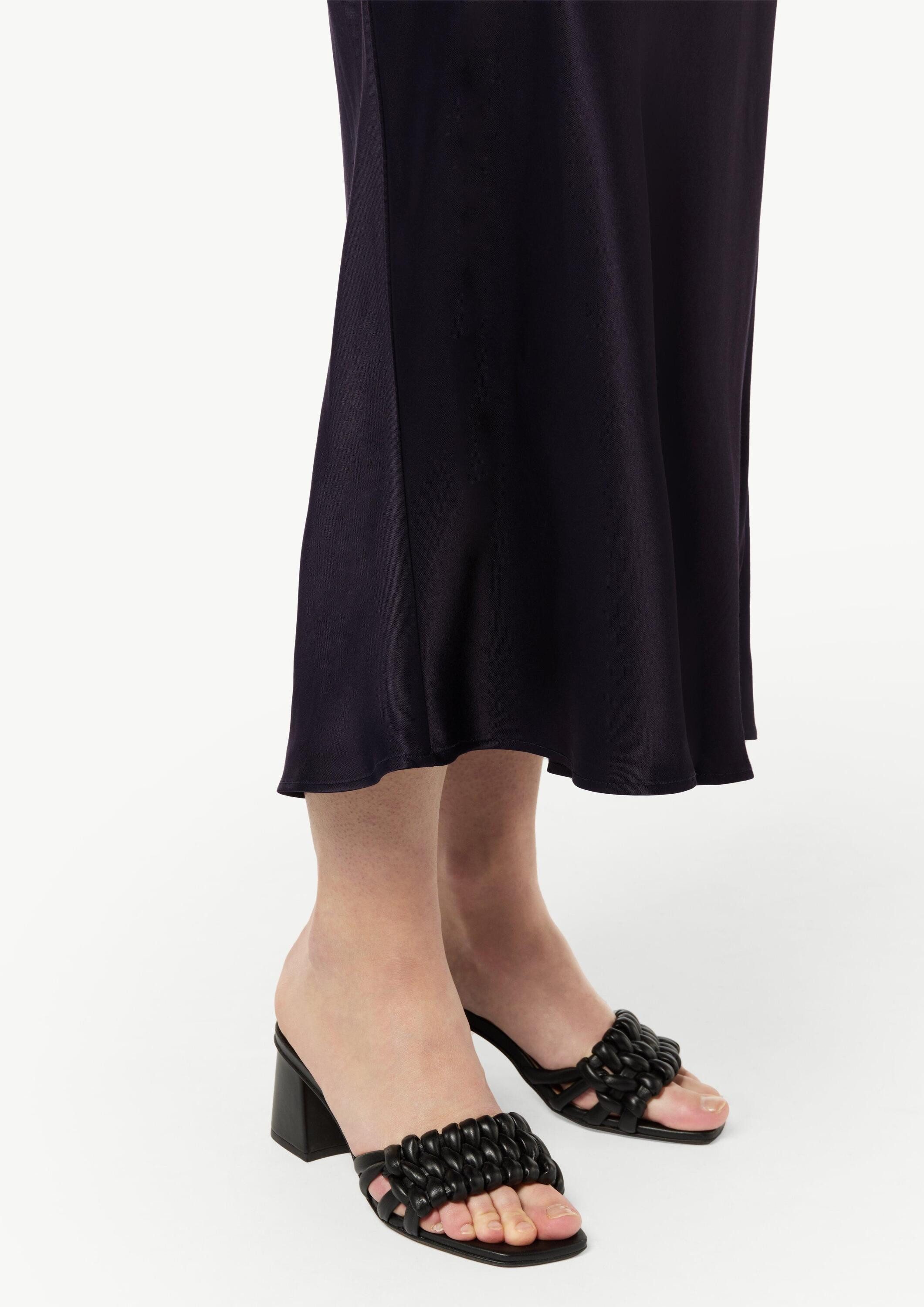 comma Midikleid Rock Midirock aus Satin