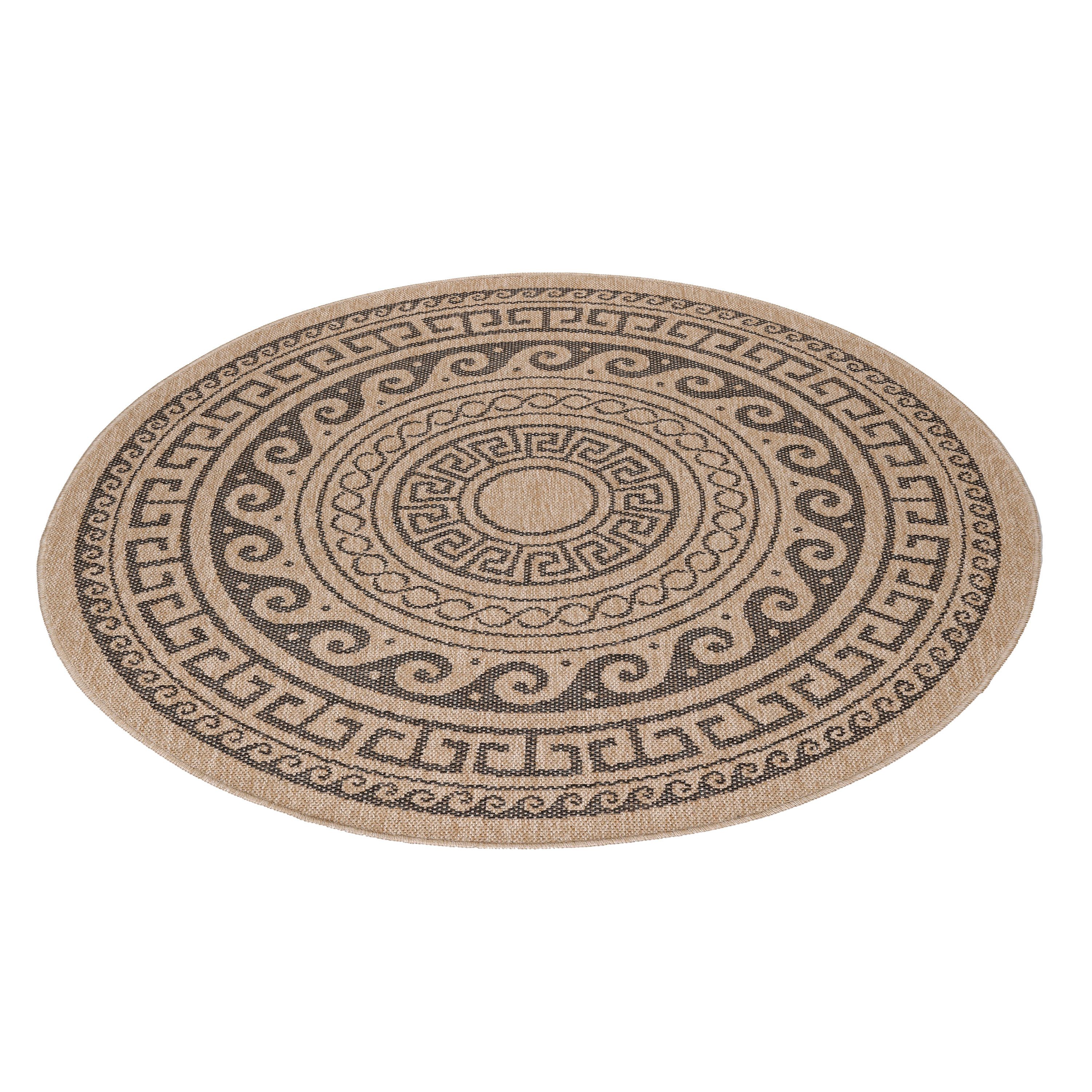 Carpettex Outdoorteppich Vintage Design, Rund, Höhe: günstig online kaufen