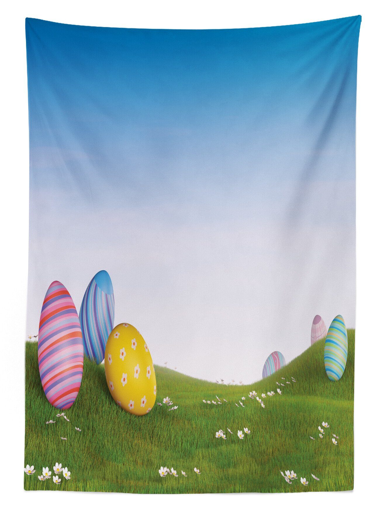 Abakuhaus Tischdecke Farbfest Waschbar Außen Farben, Für Frühling Eier Ostern dem Bereich Hügel den auf Klare geeignet