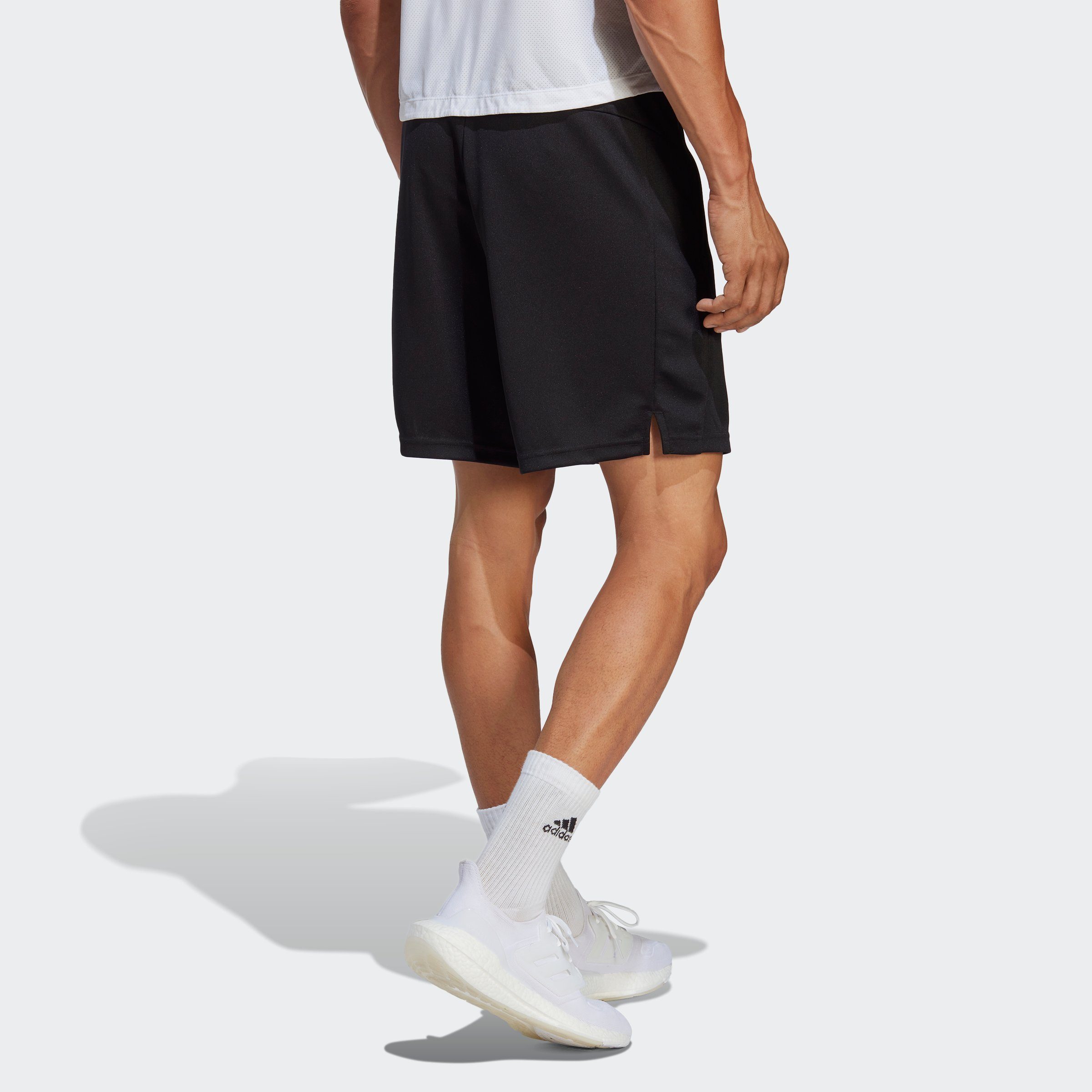adidas Performance SET (2-tlg) TRAIN TRAINING Shorts Black White ESSENTIALS ALL 