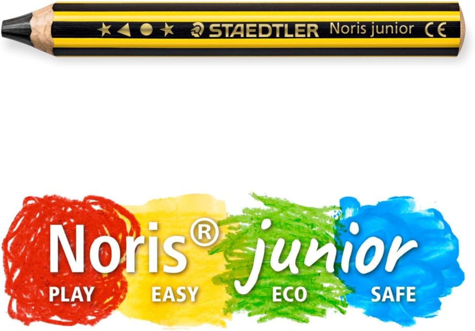 STAEDTLER Buntstift STAEDTLER Noris junior 140 3-in-1 Malstift-Set 6er + Spitzer