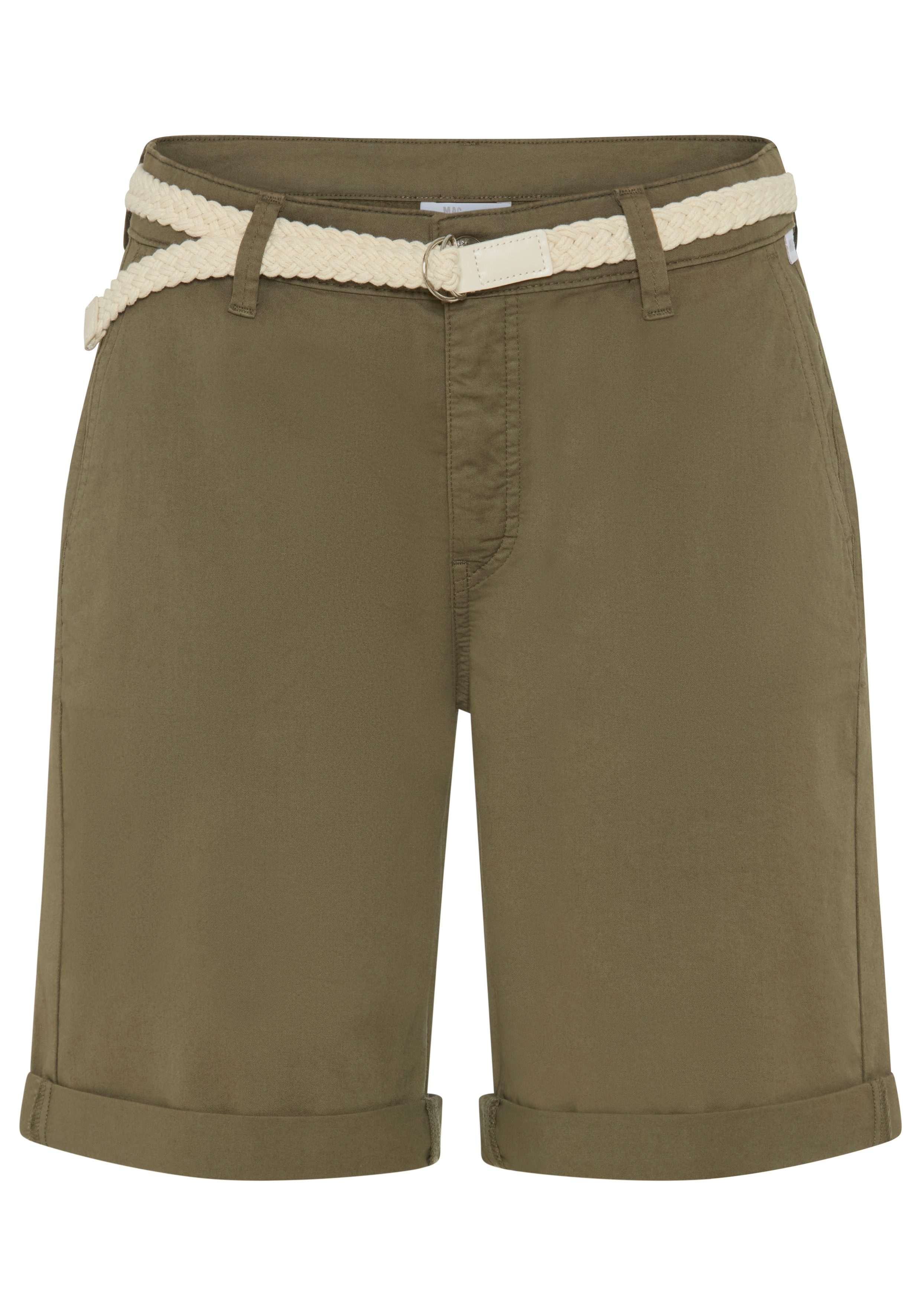 MAC Chinoshorts CHINO SHORTS belt inklusive Flecht- Gürtel