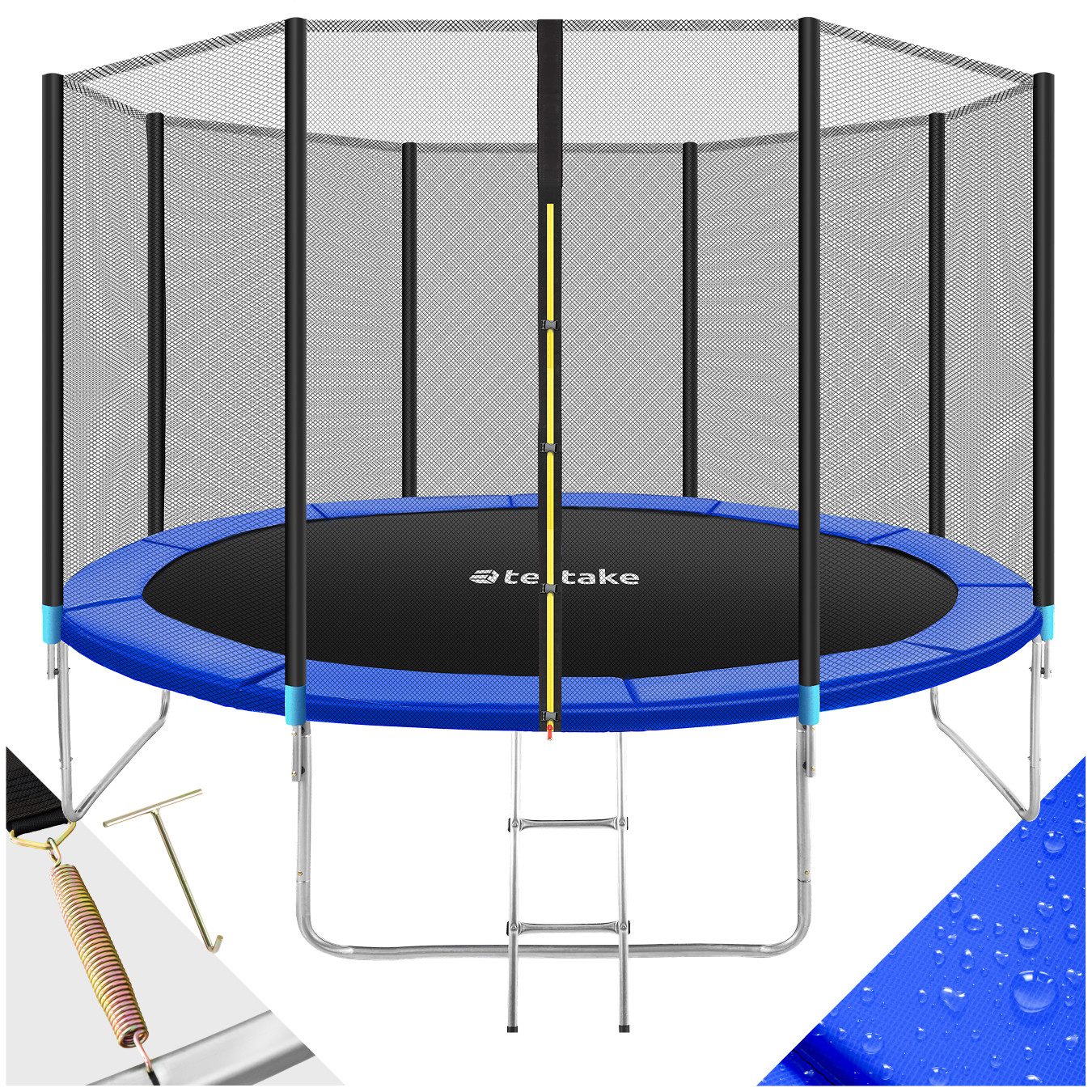 tectake Gartentrampolin Trampolin, (Komplettset), Ø 366 cm,  GS zertifiziert