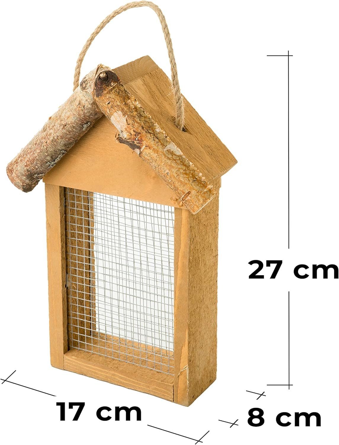 Centi Vogelhaus 2er Set Vogelfutterspender mit Gitter, Vogelfutterstation, günstig online kaufen