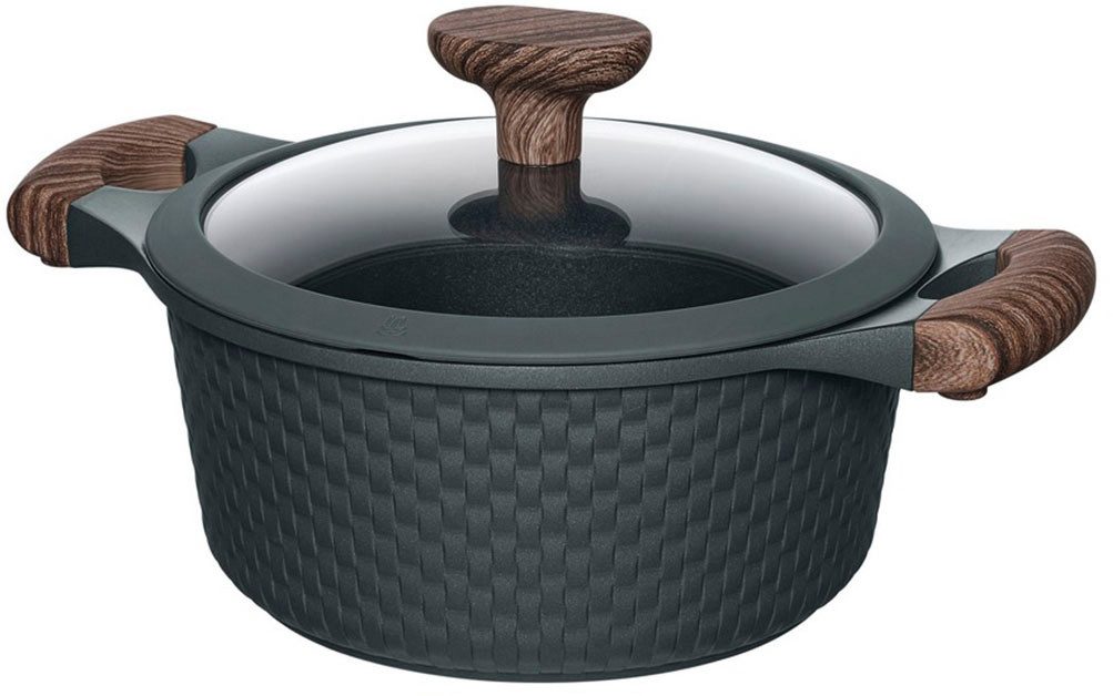 RESTO Kitchenware Bratentopf Ran, Kochtopf antihaftbeschichtet und spülmaschinenfest, Aluminiumguss (2-tlg), Geeignet für alle Herdarten, auch Induktion, im Geschenkkarton