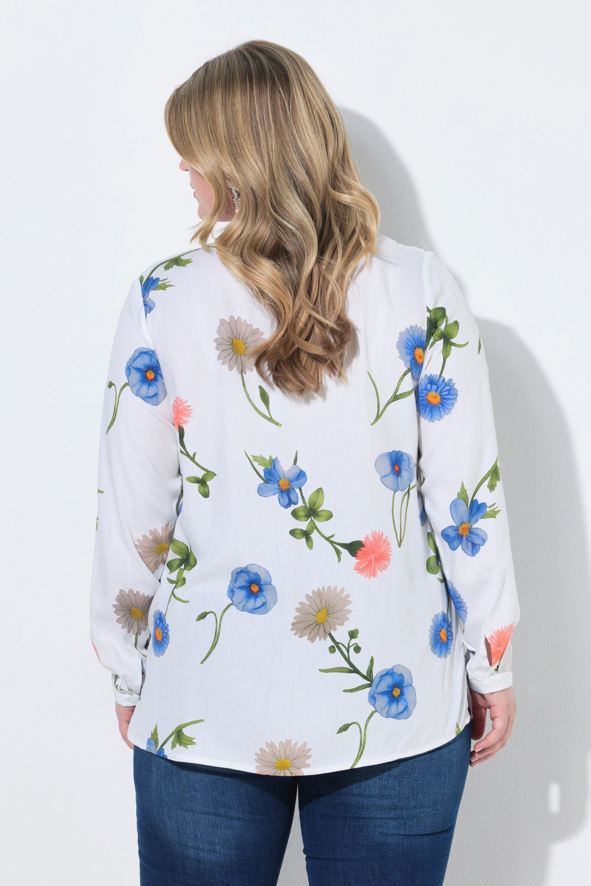 MIAMODA Longbluse Tunika Regular Fit Blumen-Muster