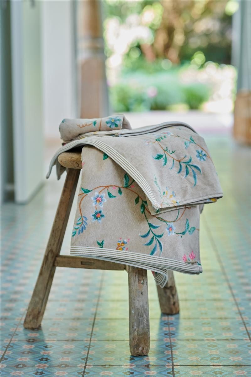 PiP Studio Duschtuch PIP Studio Duschtuch Badetuch Les Fleurs Khaki 70x140 cm Blumenranke, Baumwolle (1-St) – Bild 2 von 5