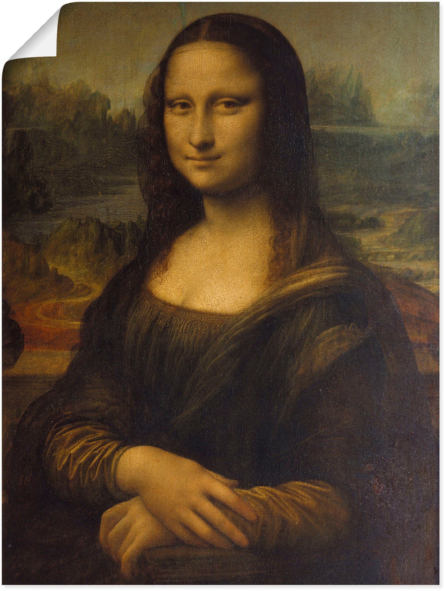 (1 Porträts Wandaufkleber als 1503, in oder Um Artland Lisa. Poster Leinwandbild, versch. St), Mona Größen Wandbild