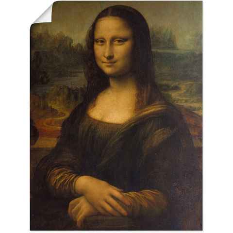 Artland Wandbild Mona Lisa. Um 1503, Porträts (1 St), als Leinwandbild, Poster in verschied. Größen
