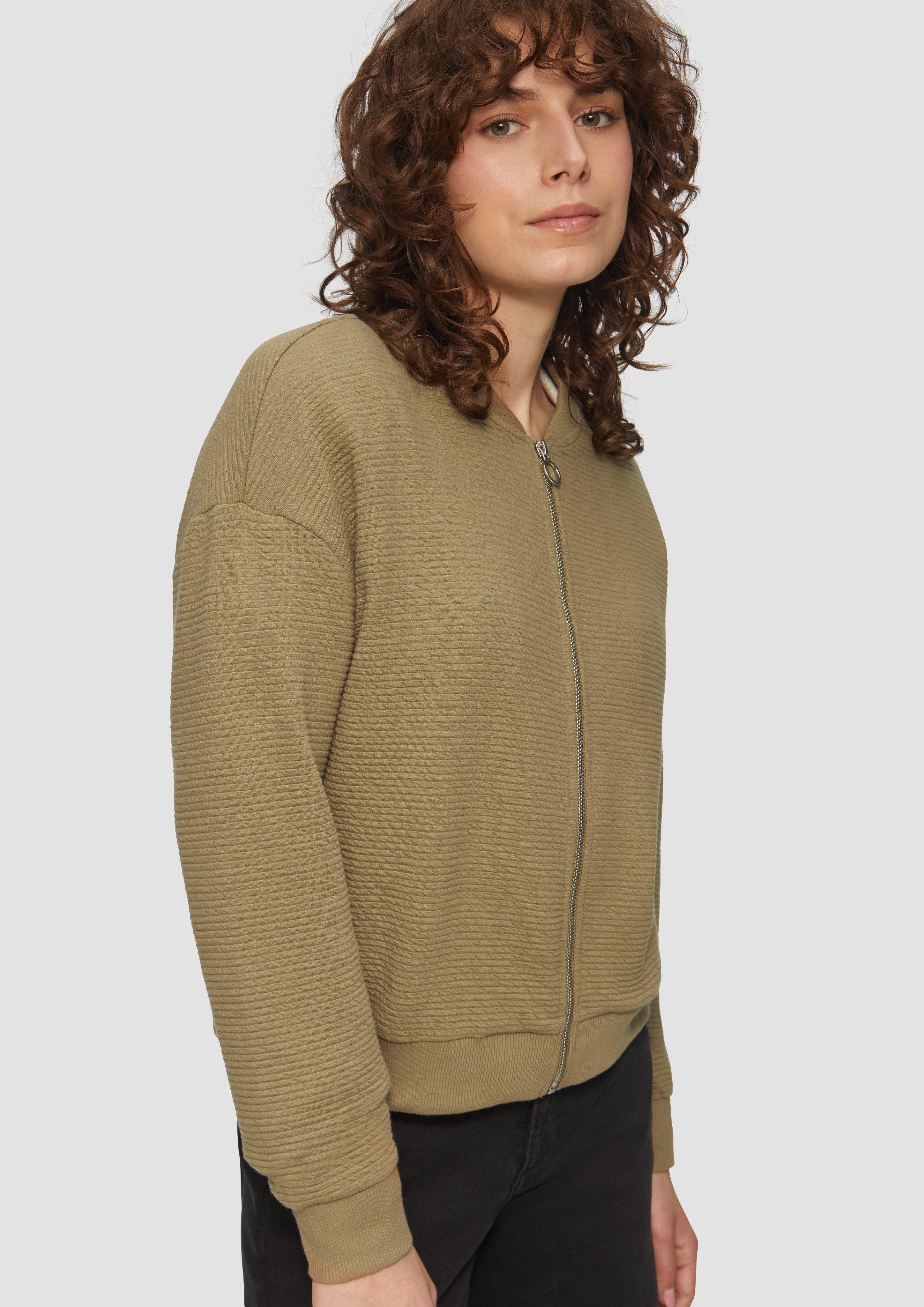 QS Sweatshirt Sweatjacke im Blouson-Style günstig online kaufen