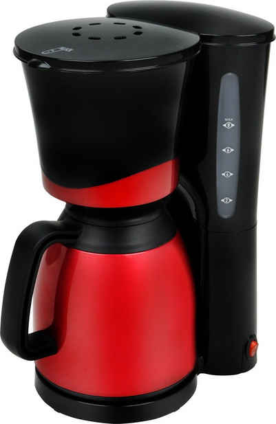 Team Kalorik Filterkaffeemaschine TKG KA 520.1 R, 1l Kaffeekanne, Papierfilter, hochwertiger Kaffeeautomat mit Thermokannen