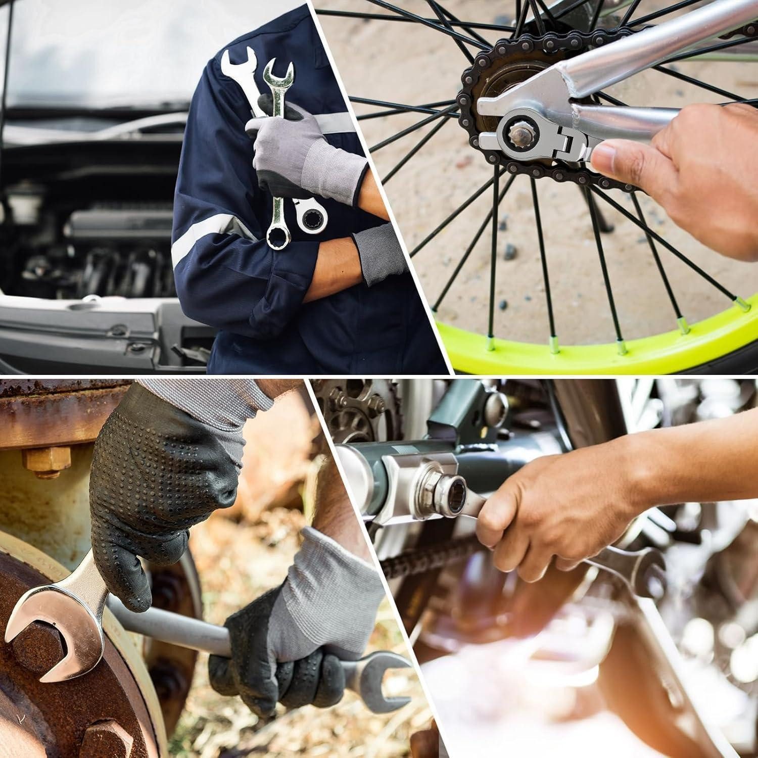 LuxusKollektion Ratschenringschlüssel Ratschen Ringmaulschlüssel metrisch 72 Zahn Chrom Vanadium 19 mm