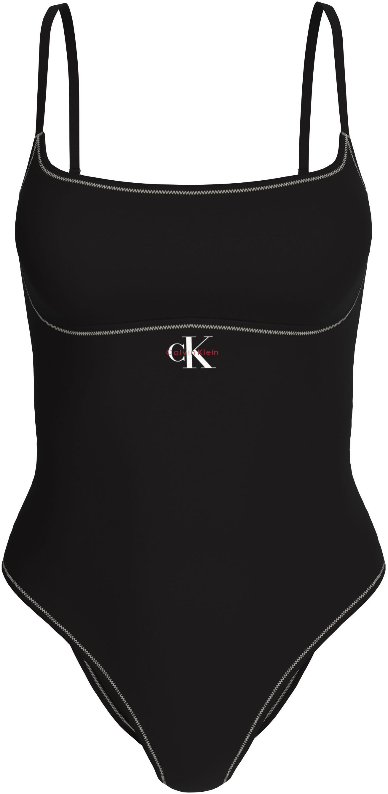 Calvin Klein Swimwear Badeanzug Körpernahe Passform mit verstellbaren Träge günstig online kaufen