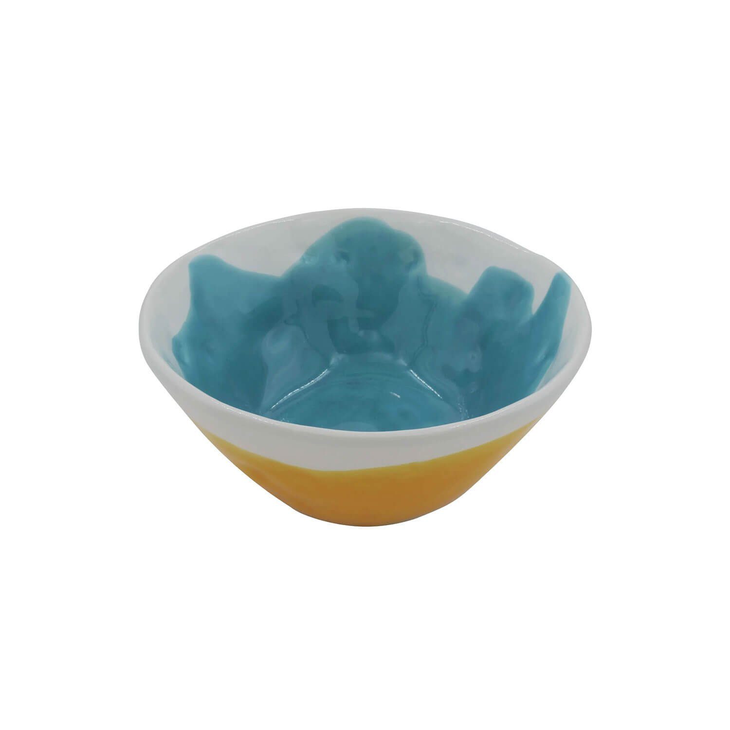 Keramik M Portuguese COLOR, Servierschüssel Bowl gelb/blau Vista
