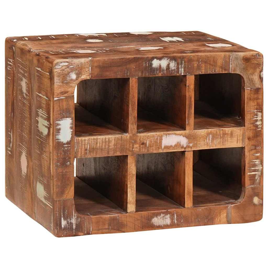 vidaXL Weinregal Weinregal Braun 44 x 30 x 35 cm Massives upgecyceltes Holz, 1-tlg.