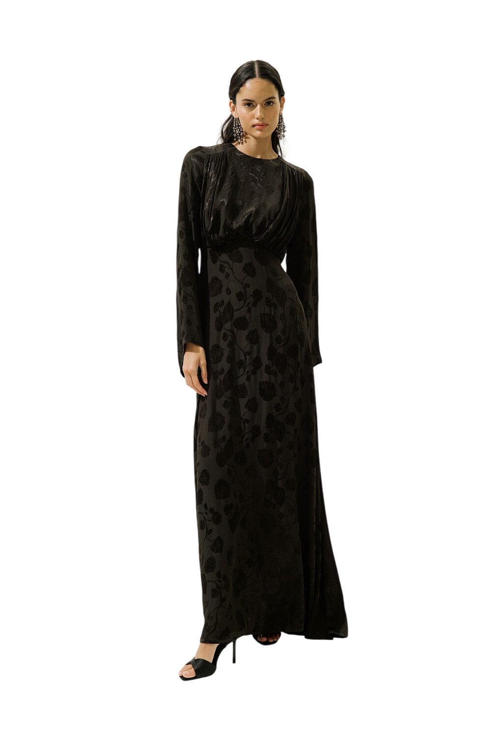 MANUKA Abendkleid Jacquard-Satin-Abendkleid