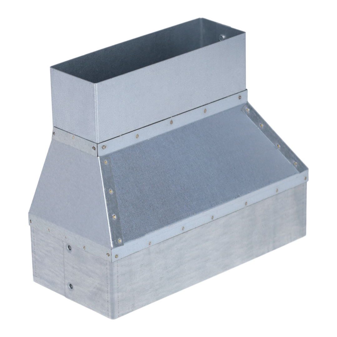 Subtiel Lüftungsschacht Flachkanal Adapter, 20x9x15 cm