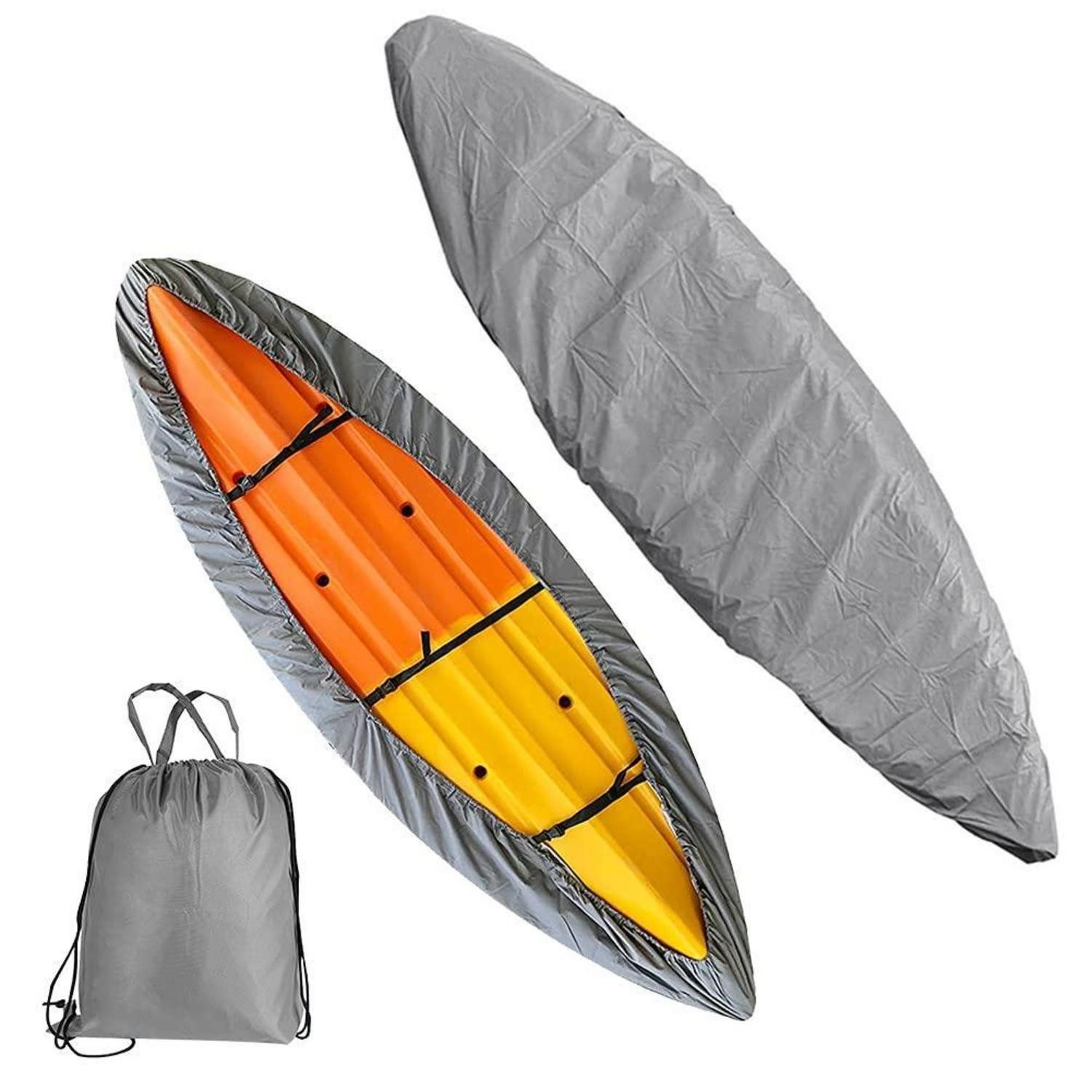LuxusKollektion Schutzplane Bootsplane 420D Kajak Kanu Regenschutz Grau 4.1~4.5m 13.4ft~14.7ft
