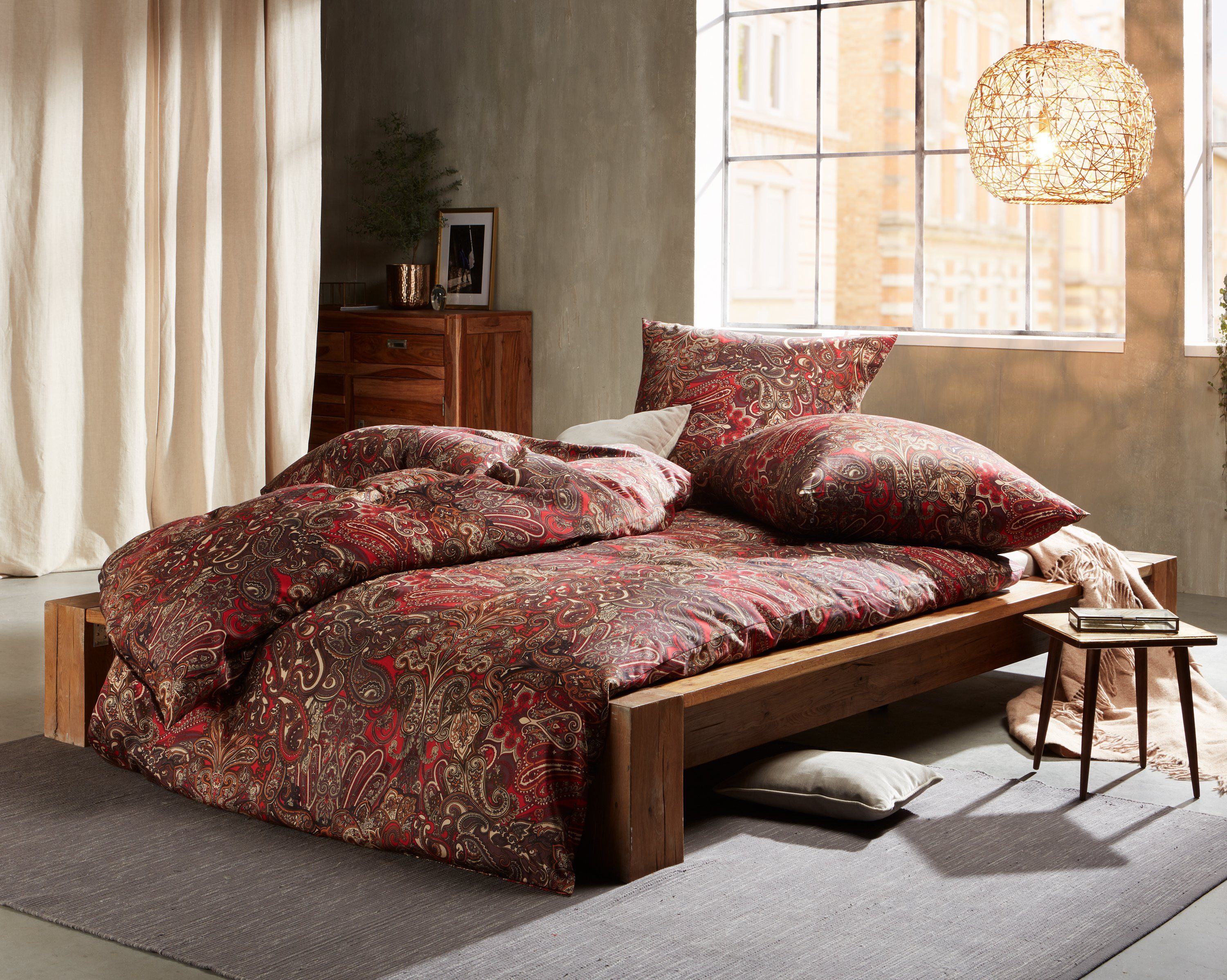 BETTWAESCHE-MIT-STIL Bettwäsche Mako Satin Paisley Bettwäsche günstig online kaufen
