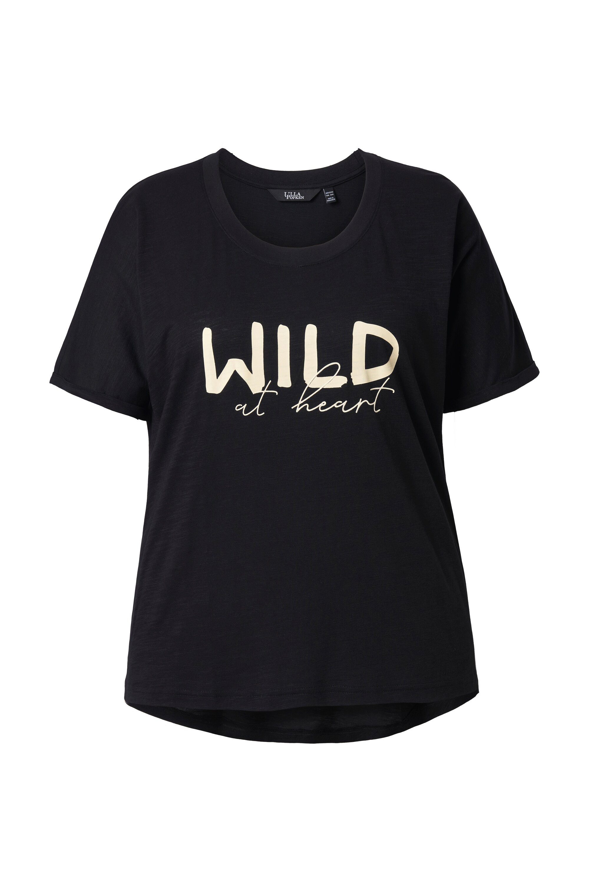 Ulla Popken T-Shirt Shirt Wild at heart Oversized Rundhals Kurzarm günstig online kaufen